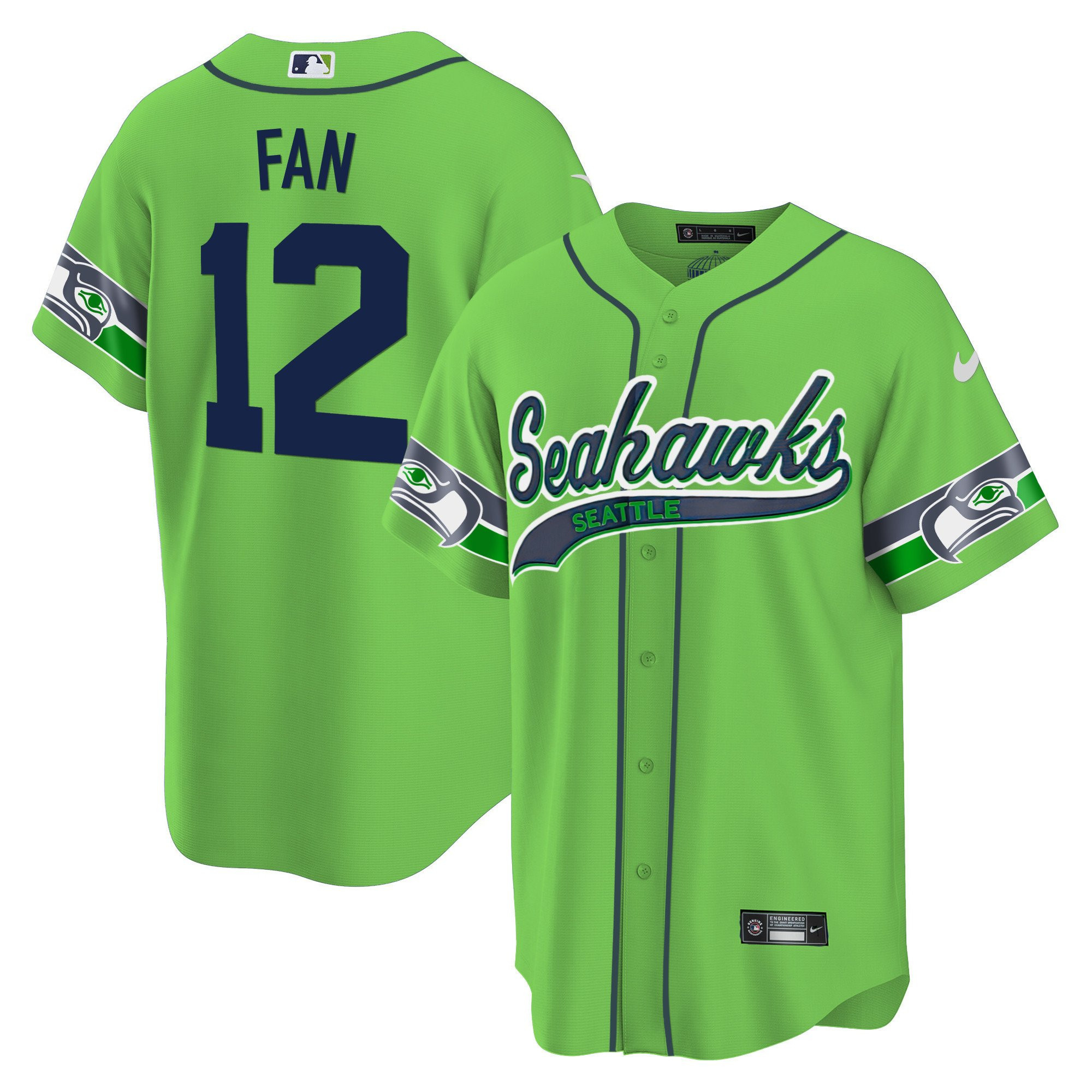12th Fan Seattle Seahawks Men Jersey - Green