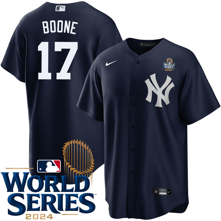Aaron Boone New York Yankees Alternate Navy World Series Jersey