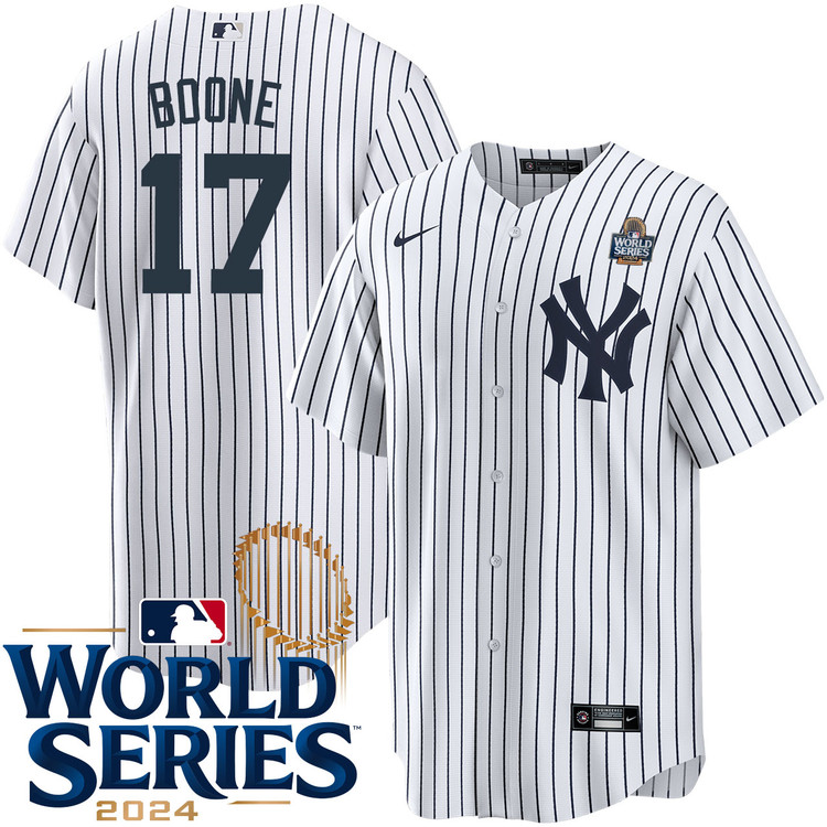Aaron Boone New York Yankees Home World Series Jersey