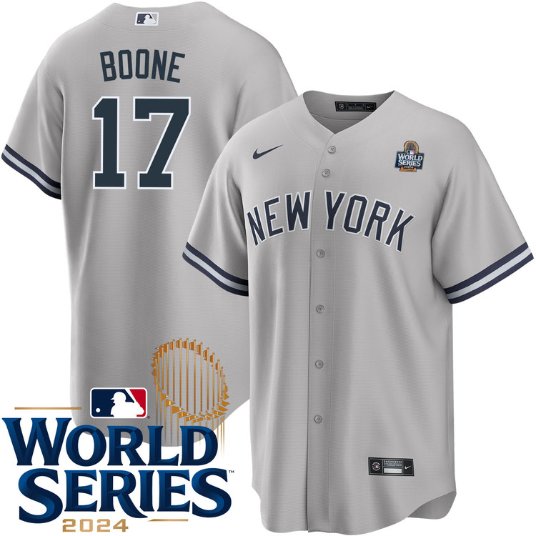 Aaron Boone New York Yankees Road World Series Jersey