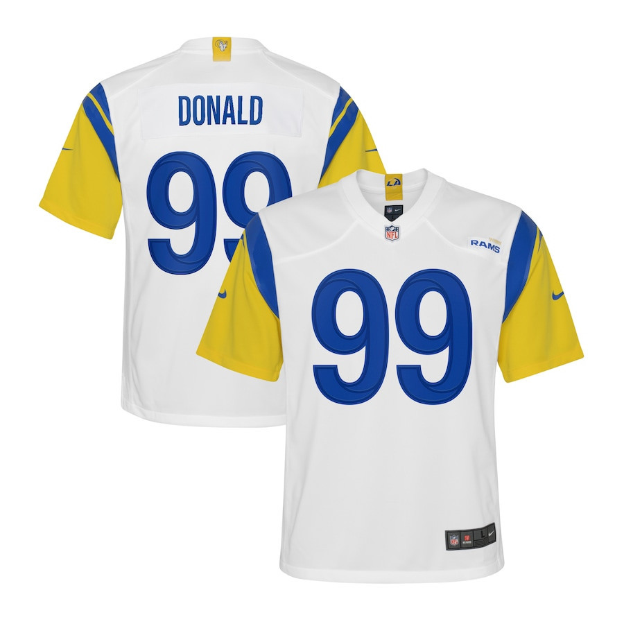 Aaron Donald 99 Los Angeles Rams YOUTH Game Jersey - White