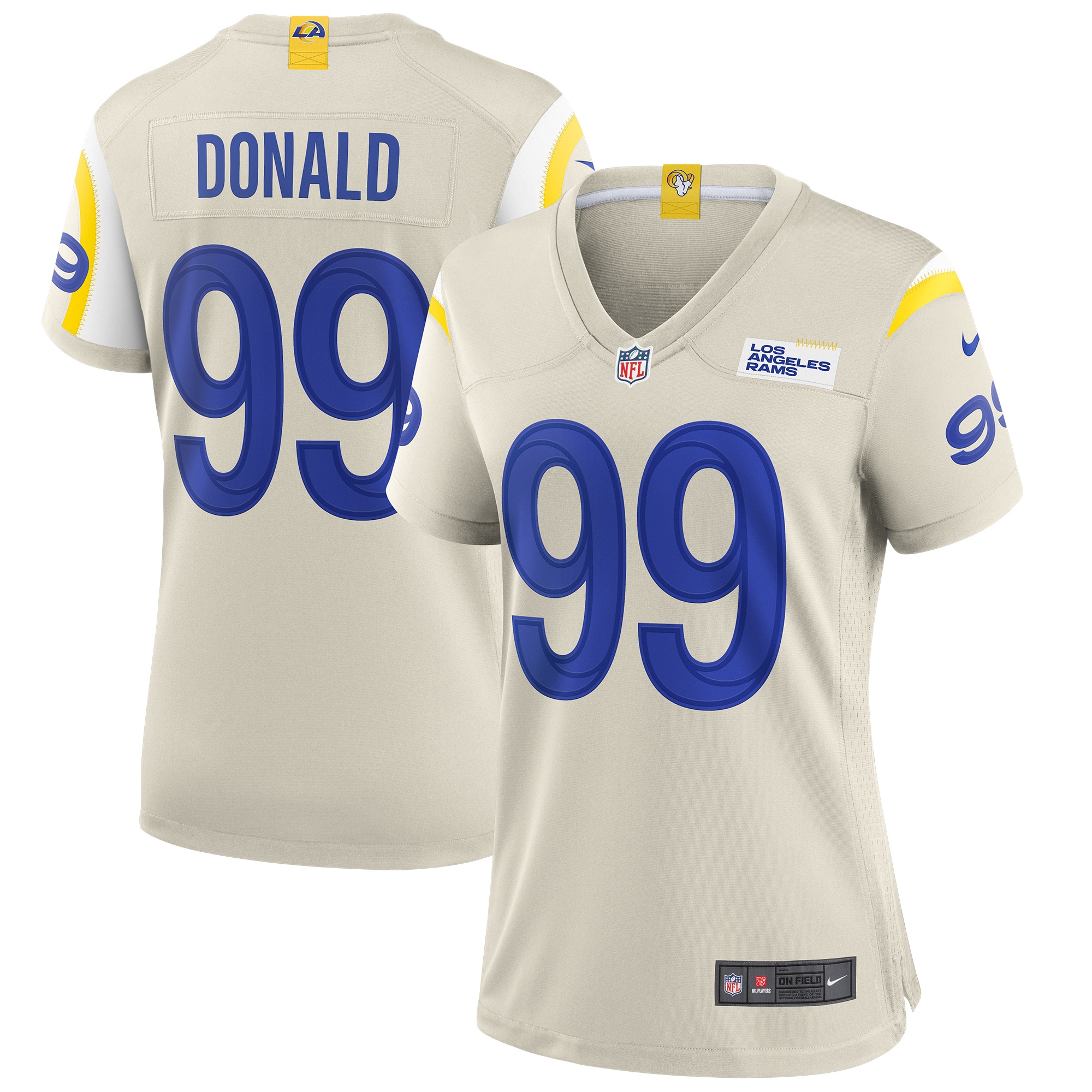 Aaron Donald Los Angeles Rams Women's Player Jersey - Cream