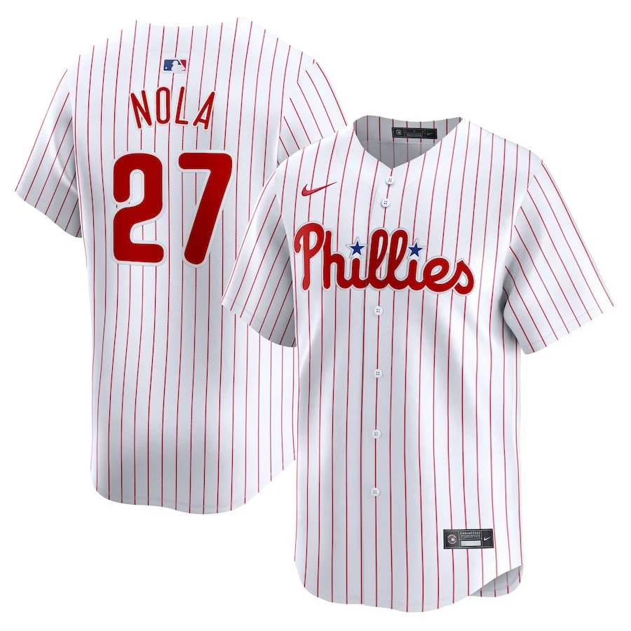 Aaron Nola 27 Philadelphia Phillies Home Limited Player Men Jersey - White