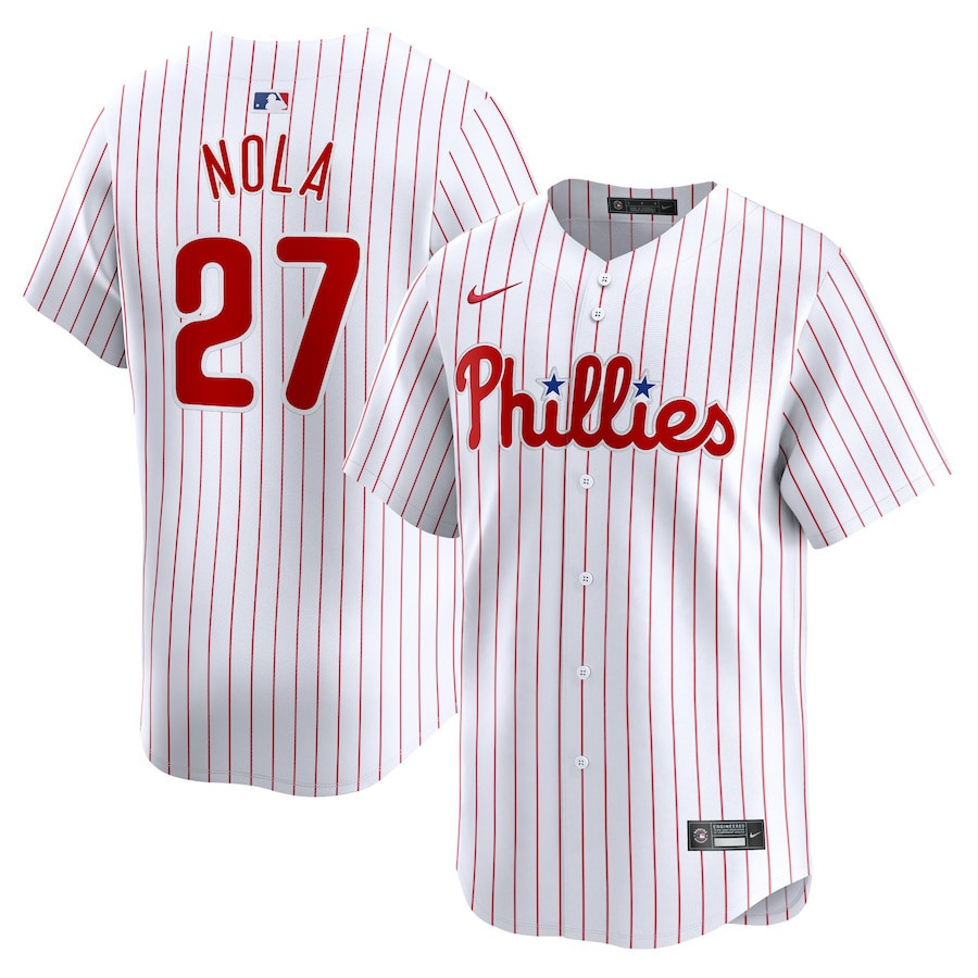Aaron Nola 27 Philadelphia Phillies Home Limited Player Men Jersey - White