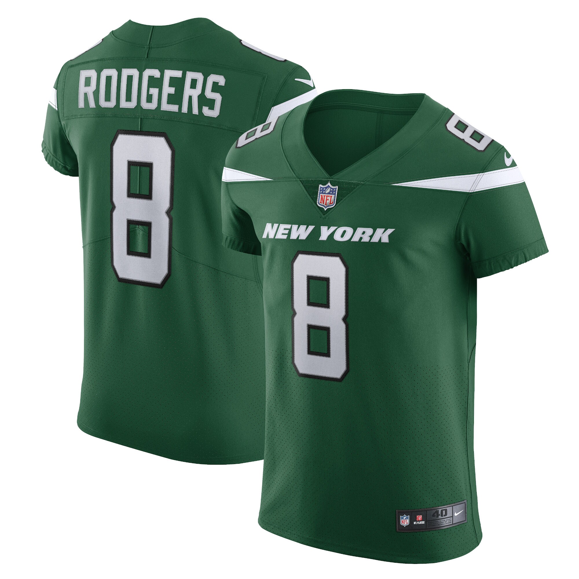 Aaron Rodgers New York Jets Alternate Vapor F.U.S.E. Elite Jersey - Gotham Green