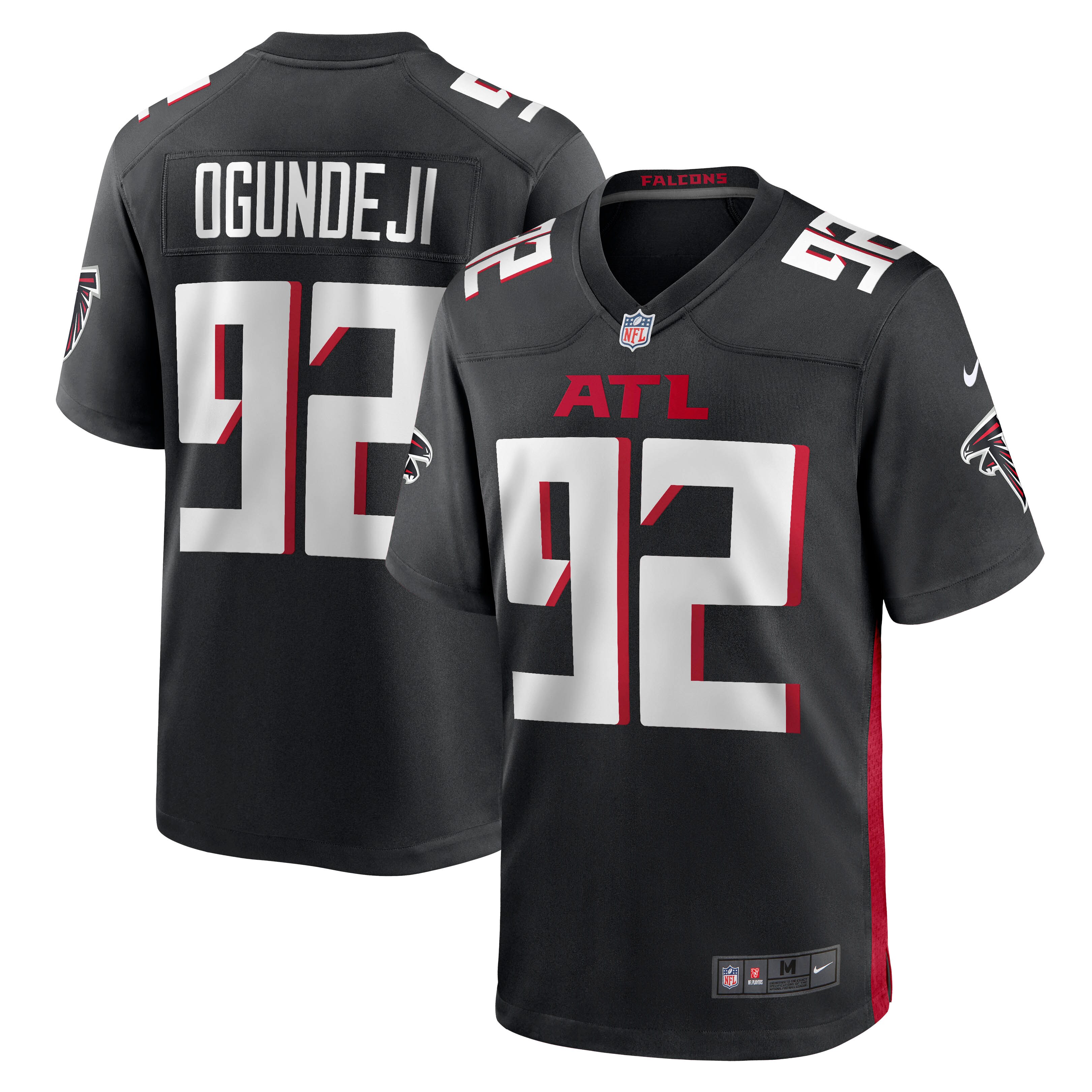 Adetokunbo Ogundeji Atlanta Falcons Game Jersey - Black