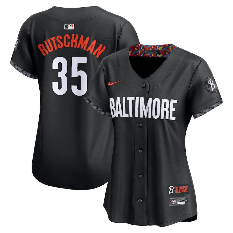 Adley Rutschman 35 Baltimore Orioles City Connect Limited Women Jersey - Black
