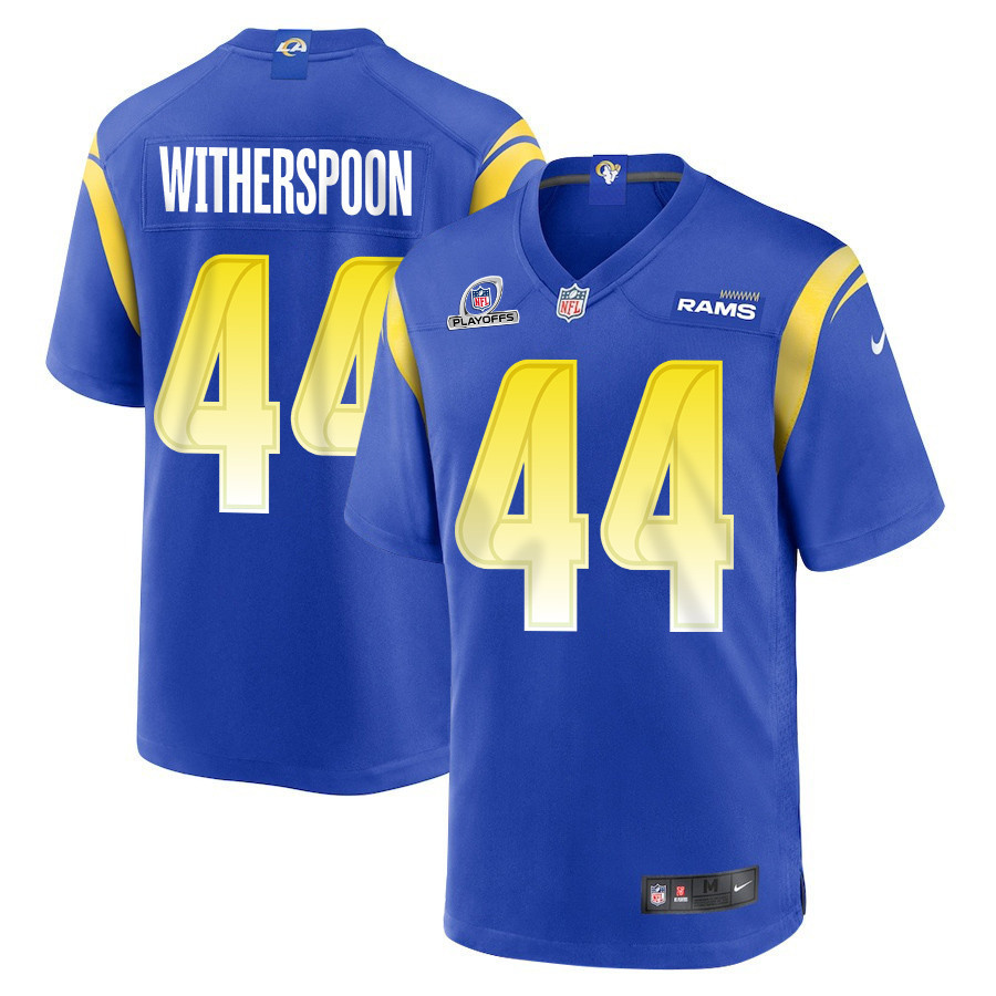 Ahkello Witherspoon 44 Los Angeles Rams 2023 Playoffs Patch Game Men Jersey - Royal