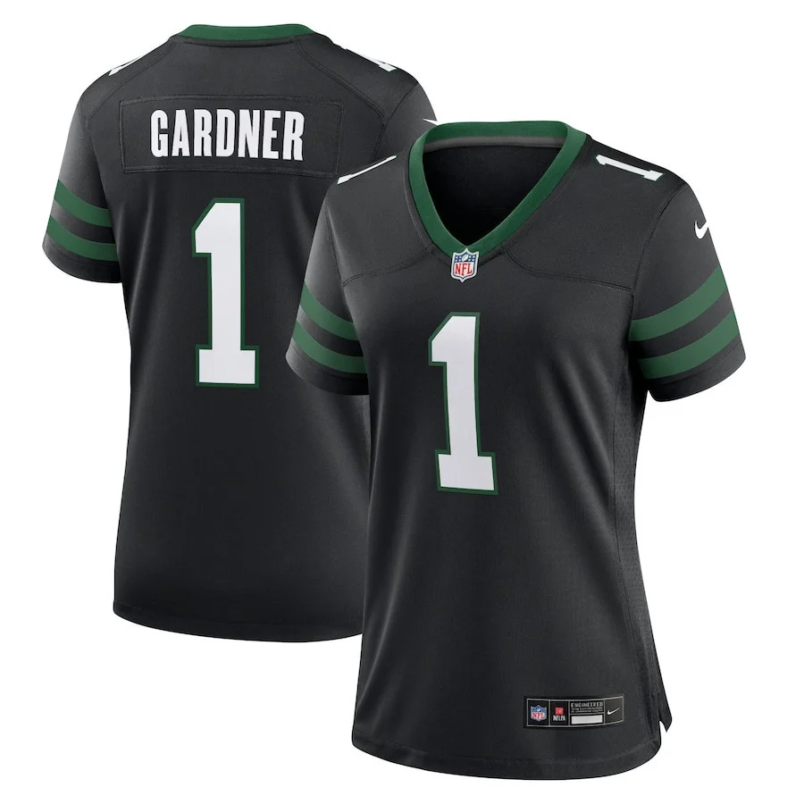 Ahmad Sauce Gardner 1 New York Jets Alternate Game Women Jersey - Legacy Black