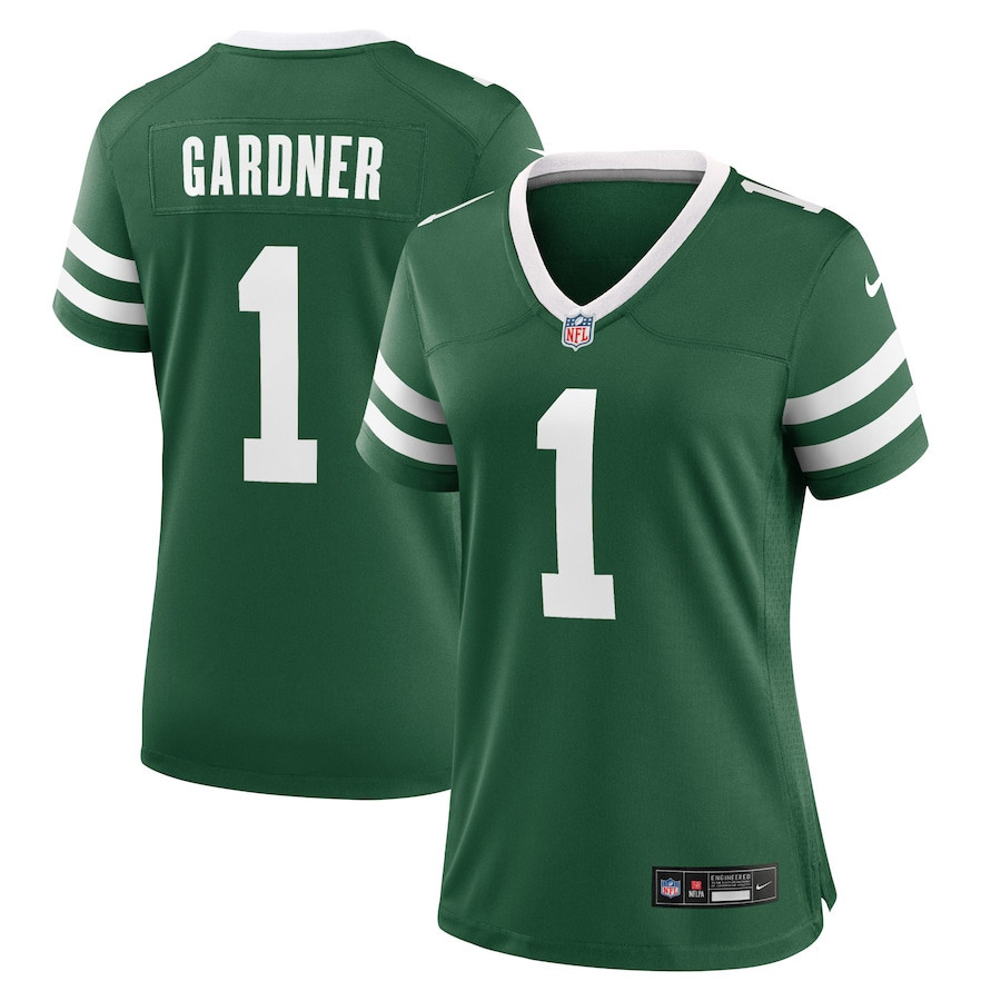 Ahmad Sauce Gardner 1 New York Jets Game Women Jersey - Legacy Green
