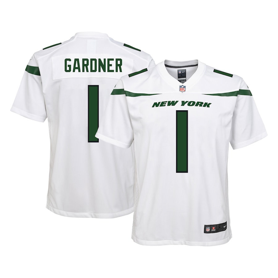 Ahmad Sauce Gardner 1 New York Jets YOUTH Game Jersey - White