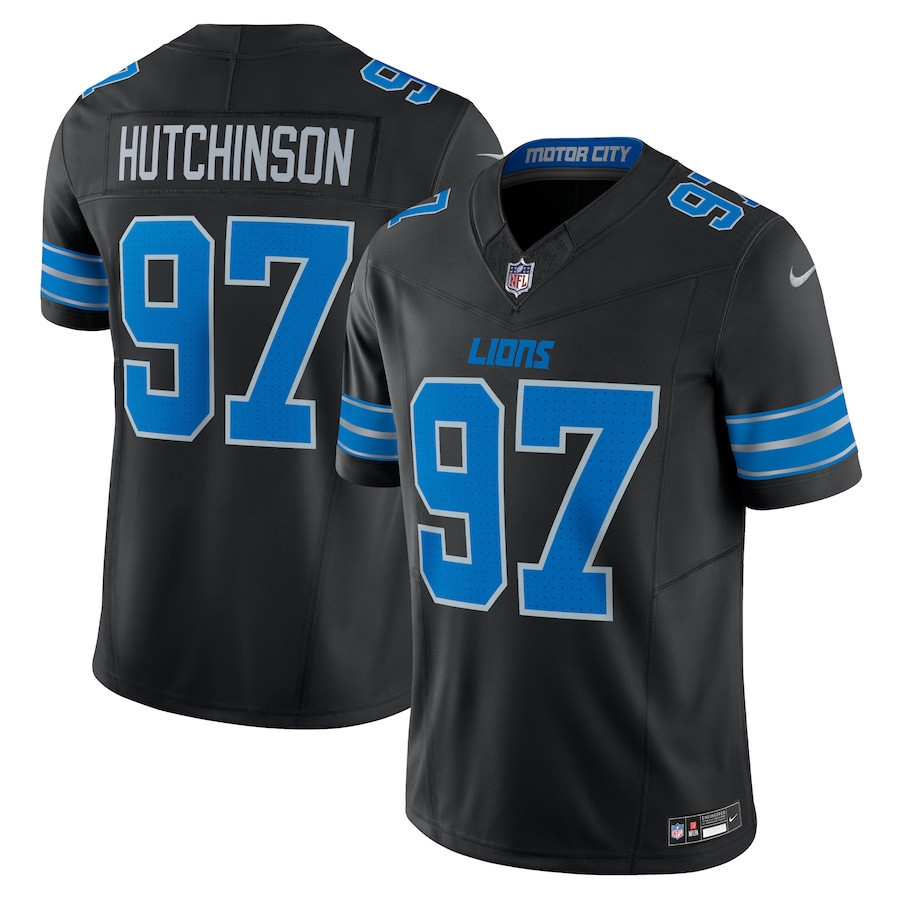 Aidan Hutchinson 97 Detroit Lions 2nd Alternate Vapor F.U.S.E. Limited Jersey - Black