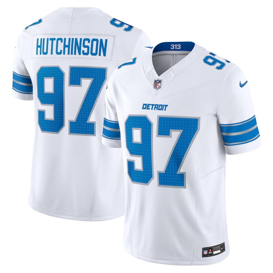 Aidan Hutchinson 97 Detroit Lions Vapor F.U.S.E. Limited Jersey - White