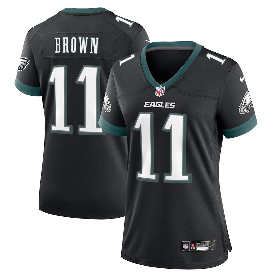 A.J. Brown 11 Philadelphia Eagles Alternate Game Women Jersey - Black