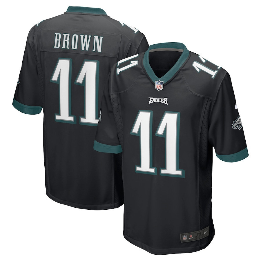 A.J. Brown 11 Philadelphia Eagles Men Game Jersey - Black