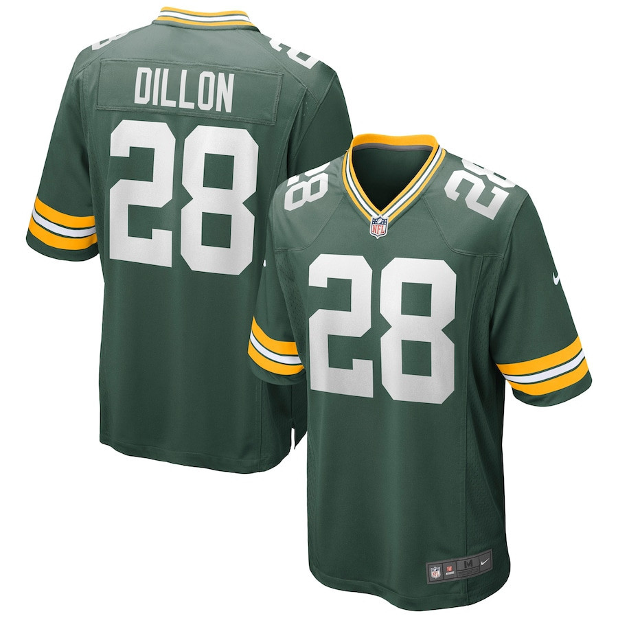 AJ Dillon 28 Green Bay Packers Men Game Jersey - Green