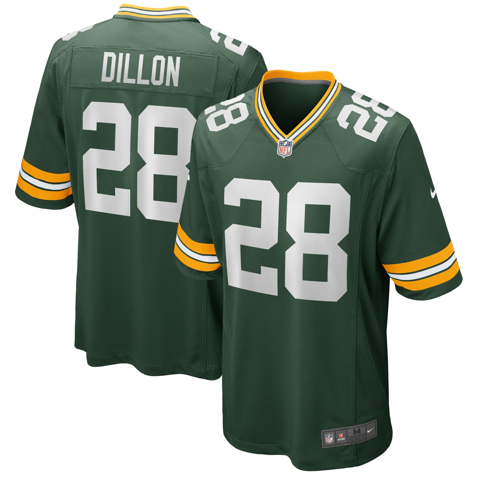 AJ Dillon Green Bay Packers Game Player Jersey - Green