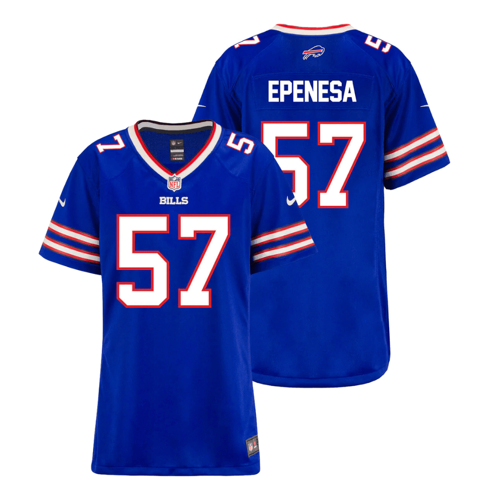 A.J. Epenesa 57 Buffalo Bills Women Home Game Jersey - Royal