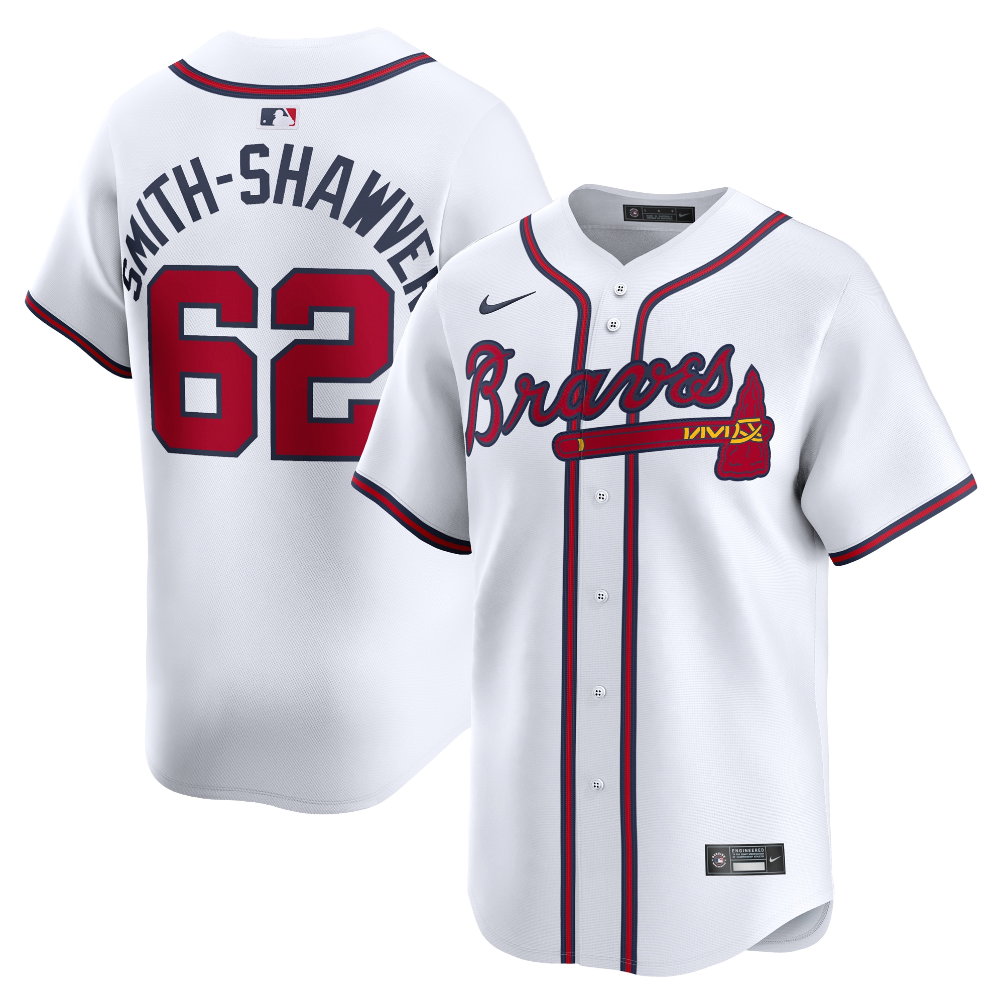 AJ Smith-Shawver Atlanta Braves Home Limited Player Jersey\u00c2\u00a0\u00e2\u20ac\u201c White