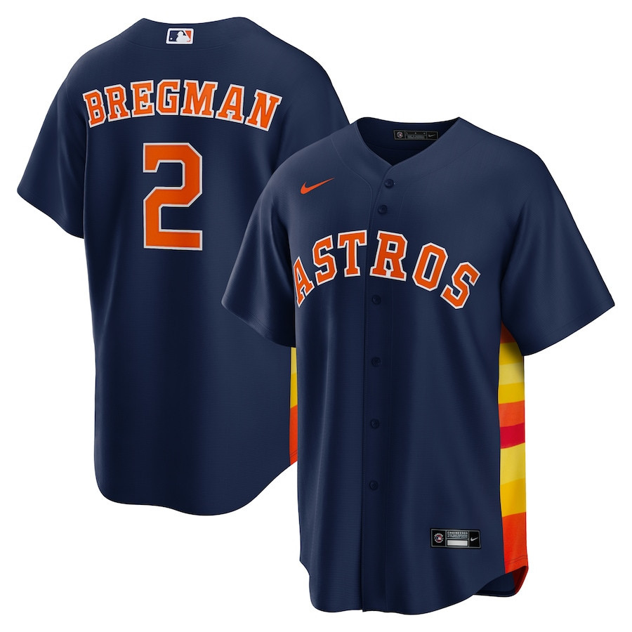 Alex Bregman 2 Houston Astros Alternate Men Jersey - Navy