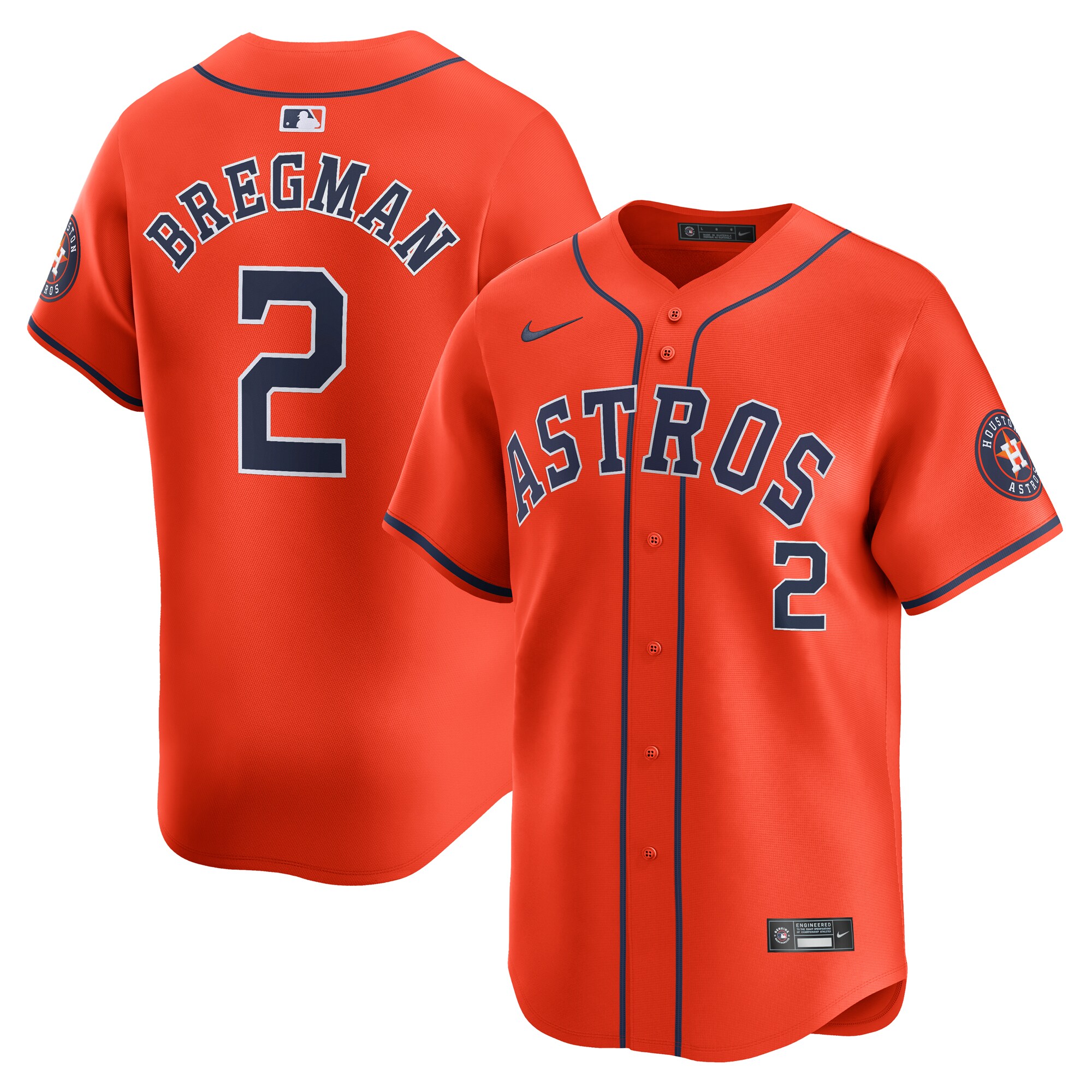 Alex Bregman Houston Astros Alternate Limited Player Jersey\u00c2\u00a0\u00e2\u20ac\u201c Orange