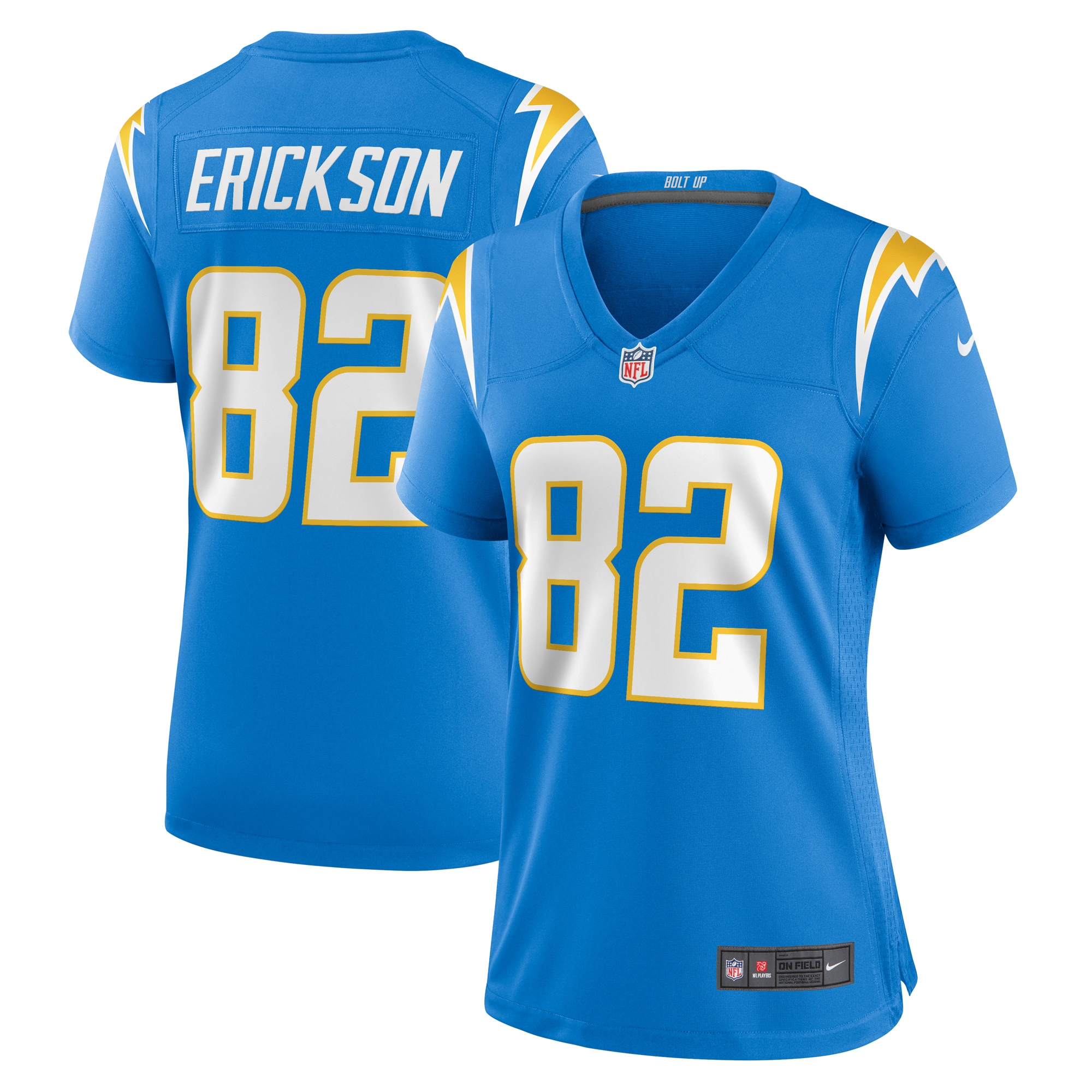 Alex Erickson Los Angeles Chargers Women's Team Game Jersey - Powder Blue