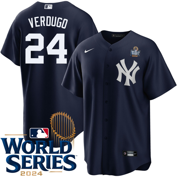 Alex Verdugo New York Yankees Alternate Navy World Series Jersey