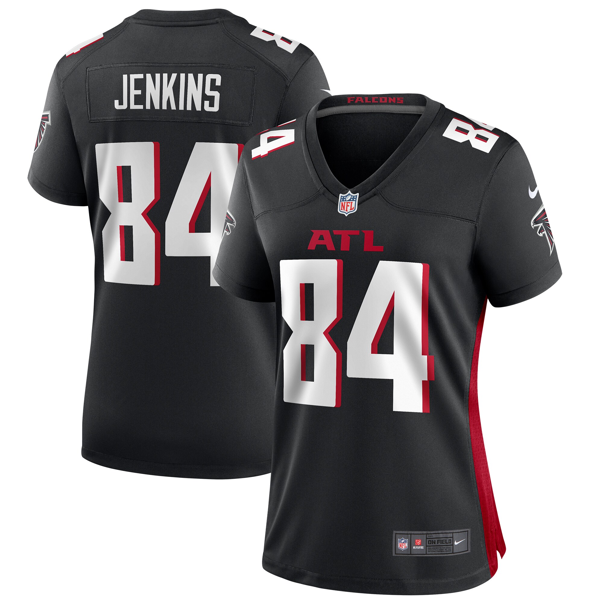 Alfred Jenkins Atlanta Falcons Women's Game Retired Player Jersey - Black