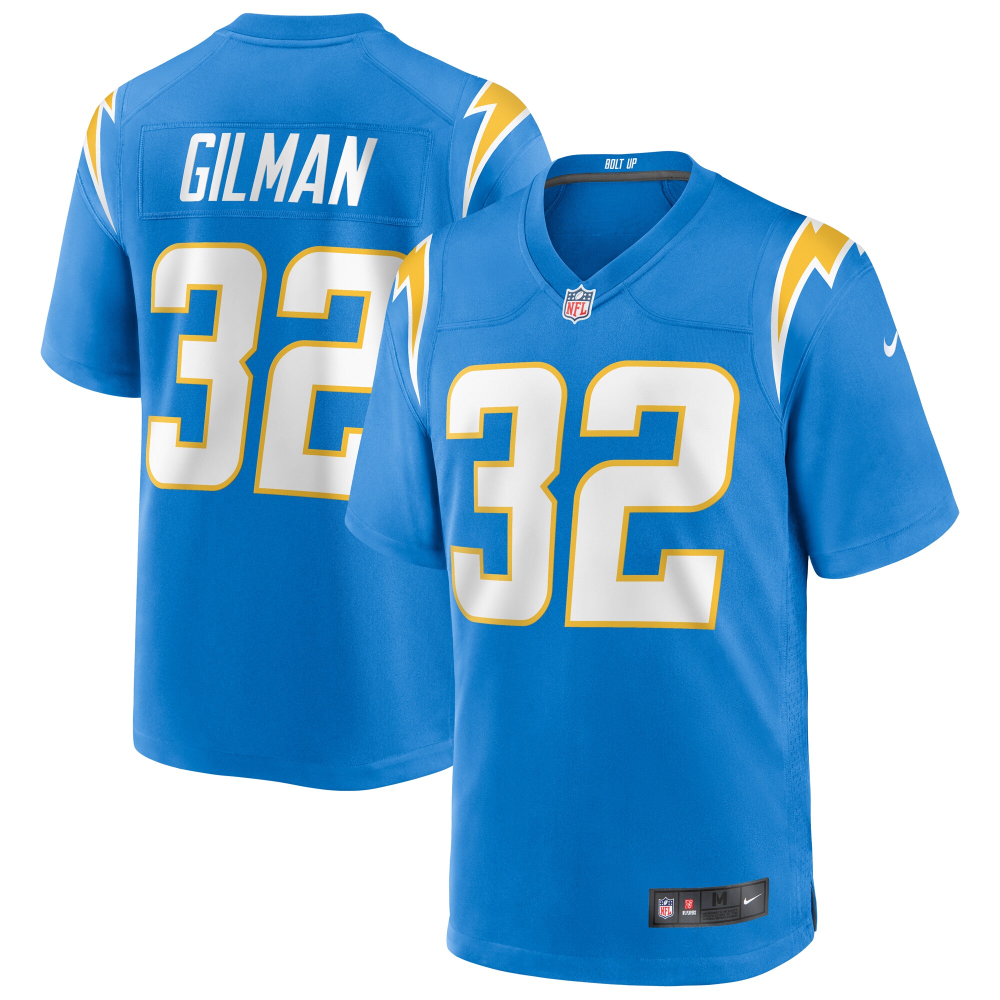 Alohi Gilman Los Angeles Chargers Game Jersey - Powder Blue
