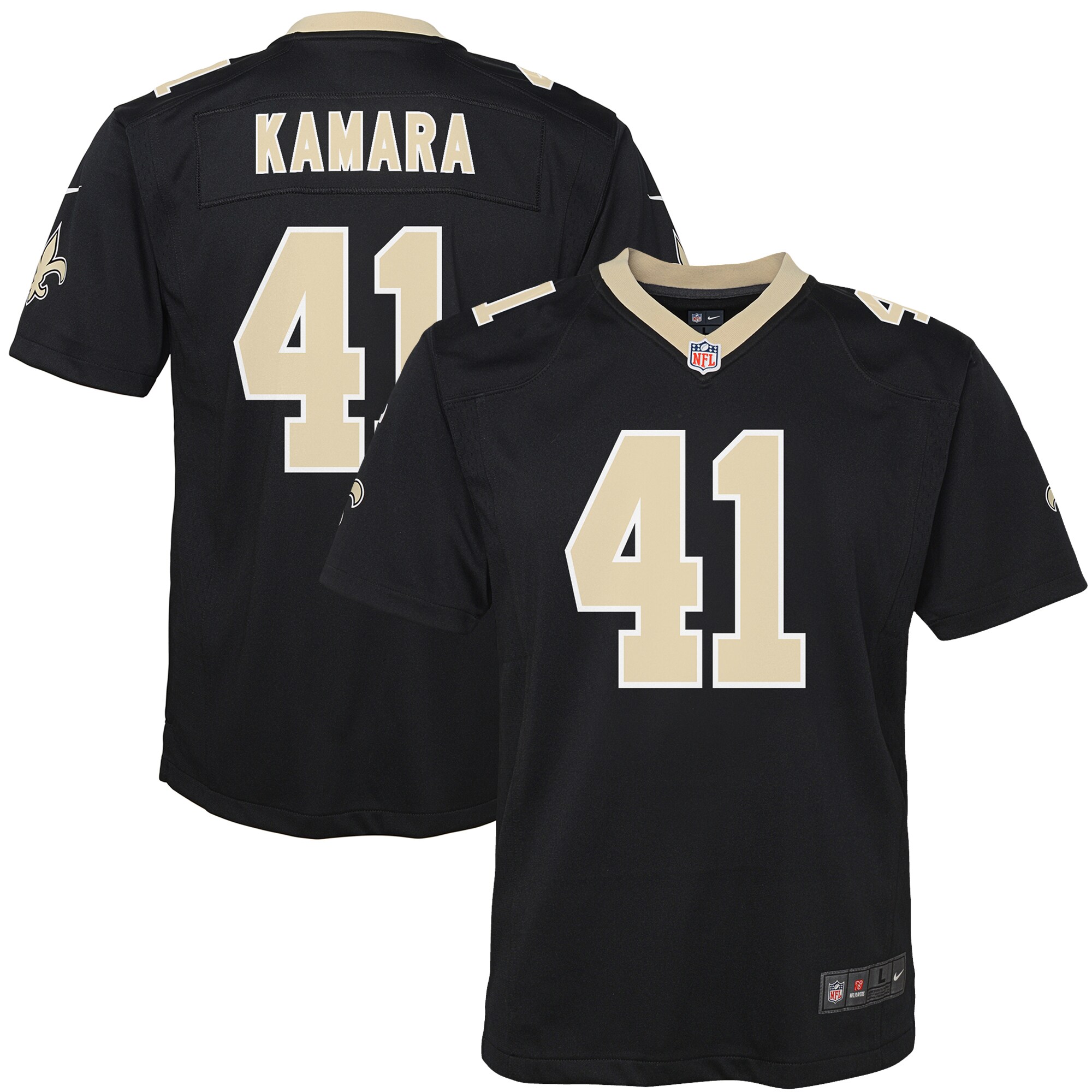 Alvin Kamara New Orleans Saints Youth Game Jersey - Black