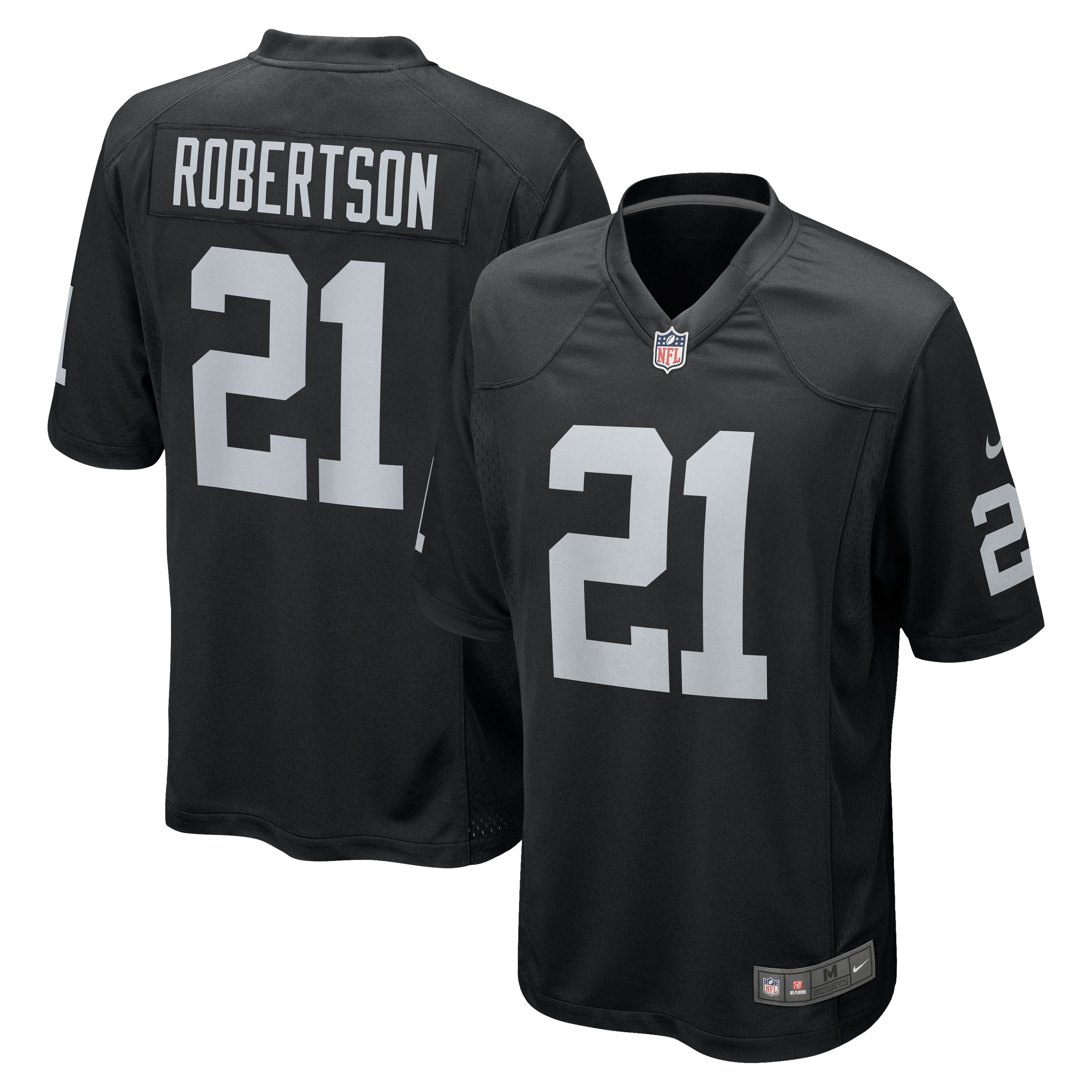 Amik Robertson Las Vegas Raiders Team Game Jersey - Black
