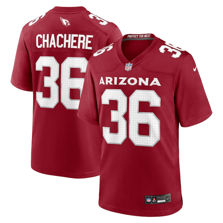 Andre Chachere 36 Arizona Cardinals Men Team GameJersey - Cardinal