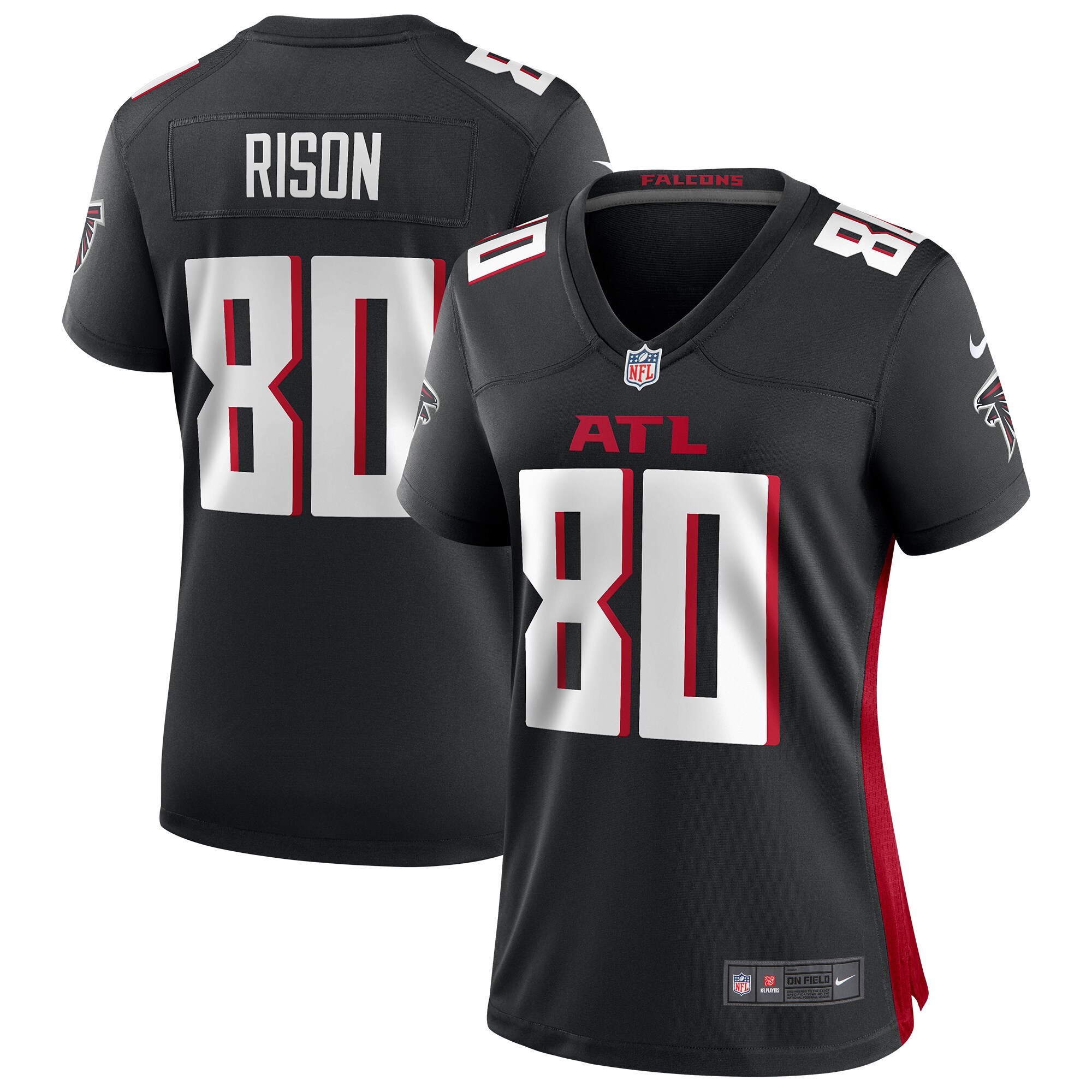 Andre Rison Atlanta Falcons Women's Game Retired Player Jersey - Black