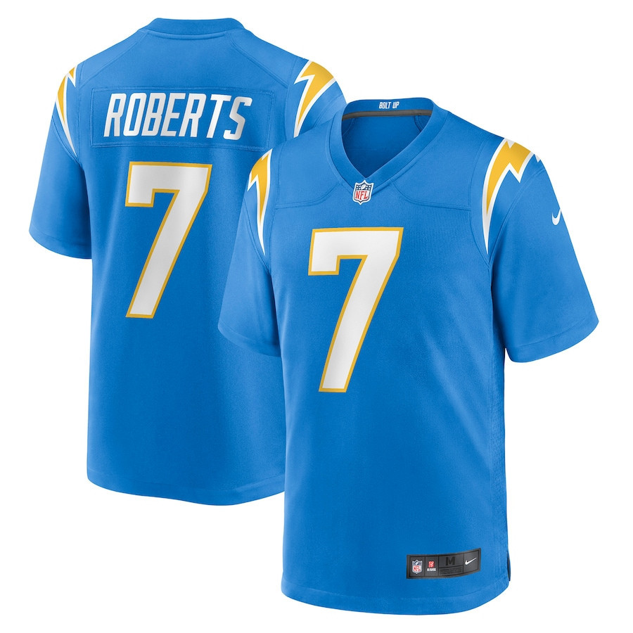 Andre Roberts 7 Los Angeles Chargers Men Game Jersey - Powder Blue