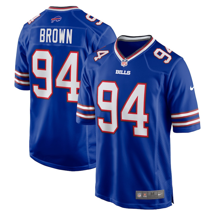 Andrew Brown 94 Buffalo Bills Men Game Jersey - Royal