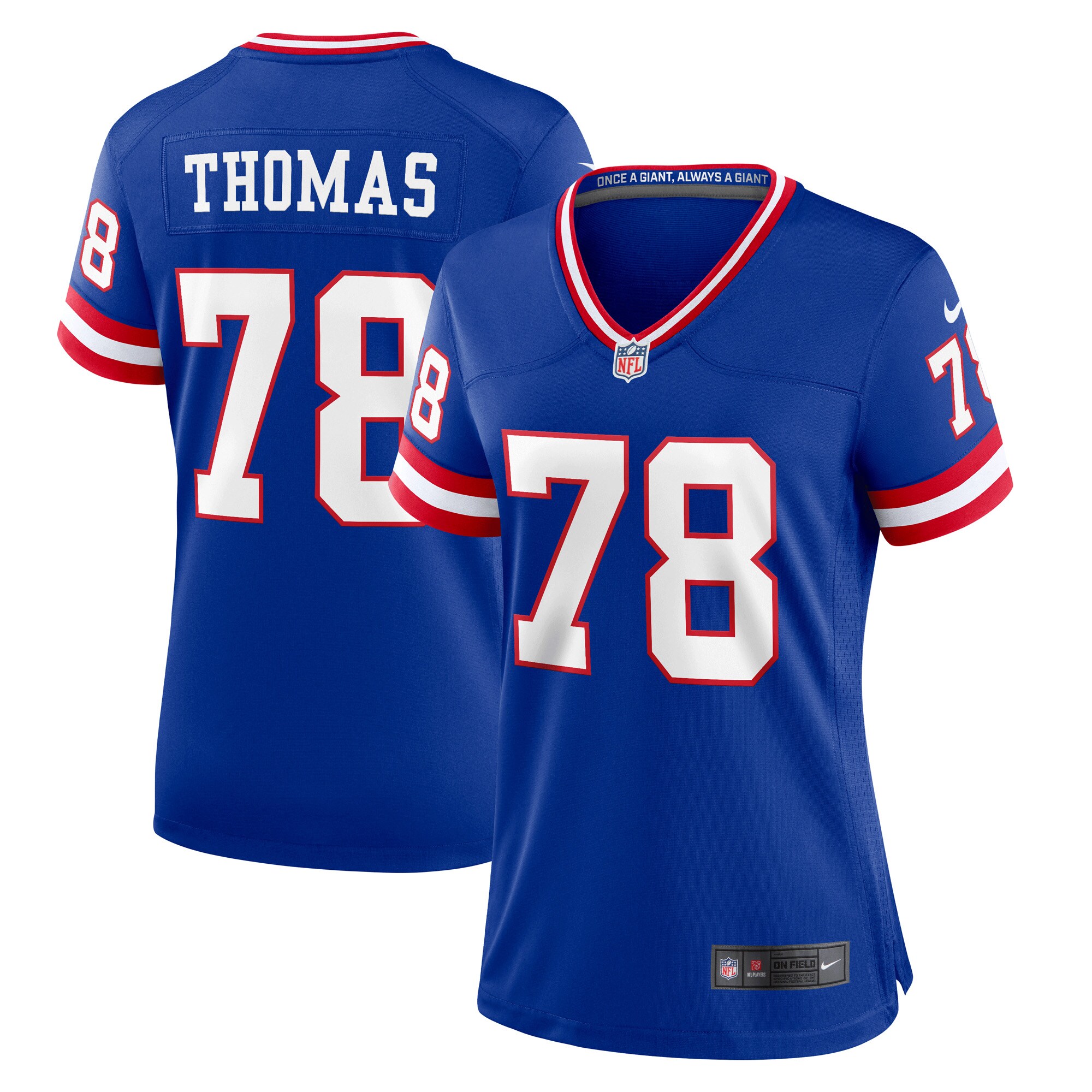 Andrew Thomas New York Giants Women's Classic Player Game Jersey - Royal