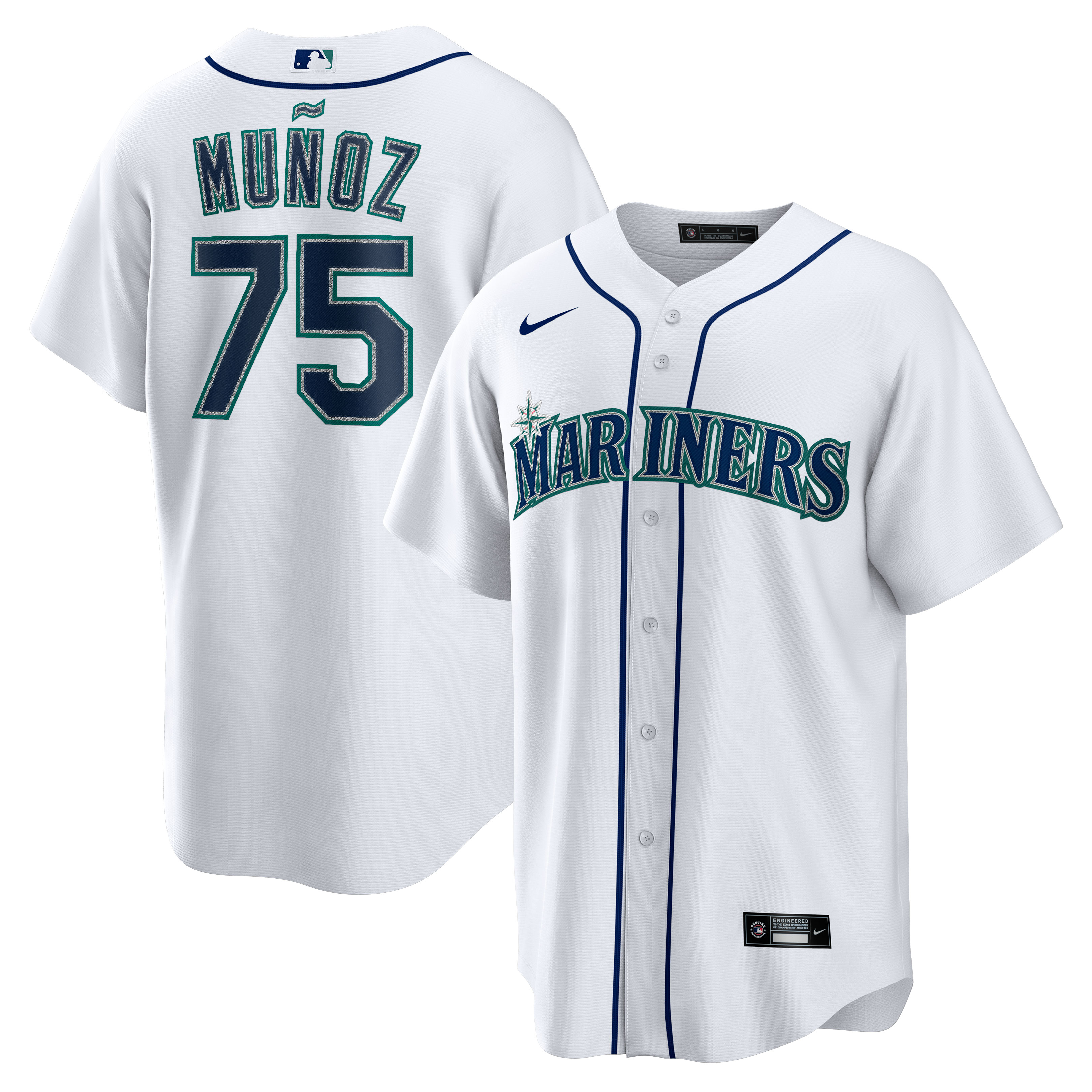 Andr\u00c3\u00a9s Mu\u00c3\u00b1oz Seattle Mariners Home Replica Player Jersey - White