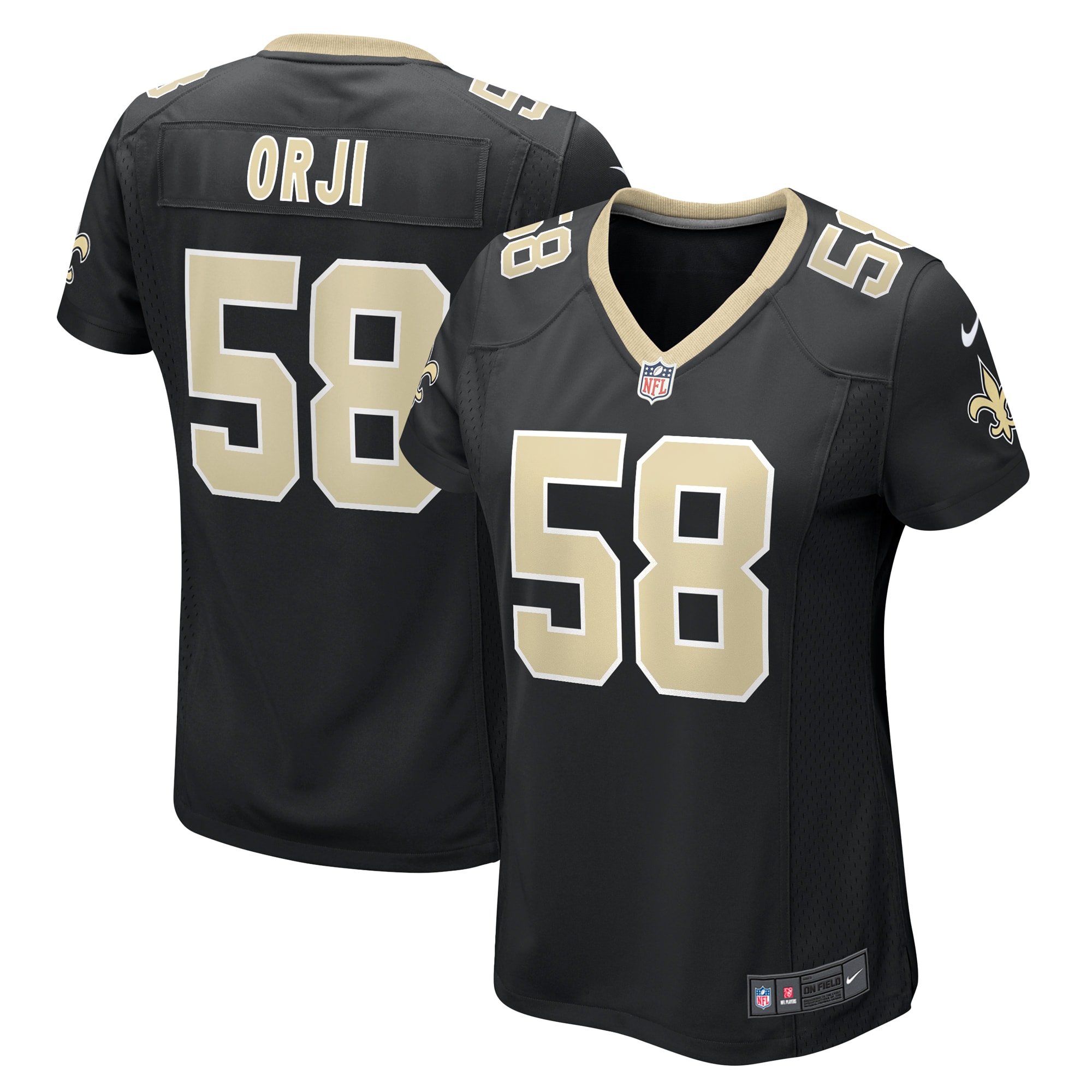 Anfernee Orji New Orleans Saints Women's Team Game Jersey - Black