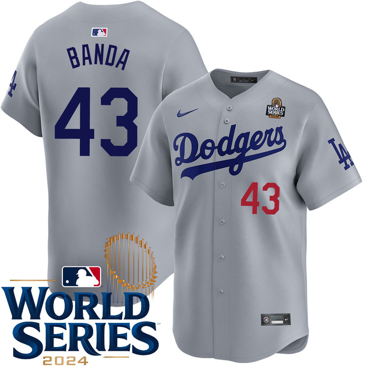Anthony Banda Los Angeles Dodgers Alternate Road Limited World Series Jersey