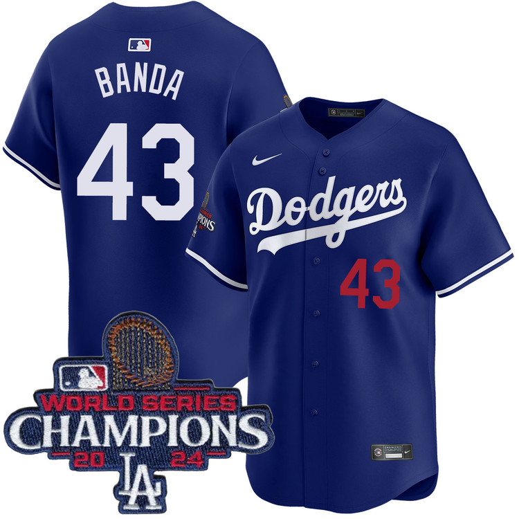 Anthony Banda Los Angeles Dodgers Alternate Royal Limited World Series Champions Jersey