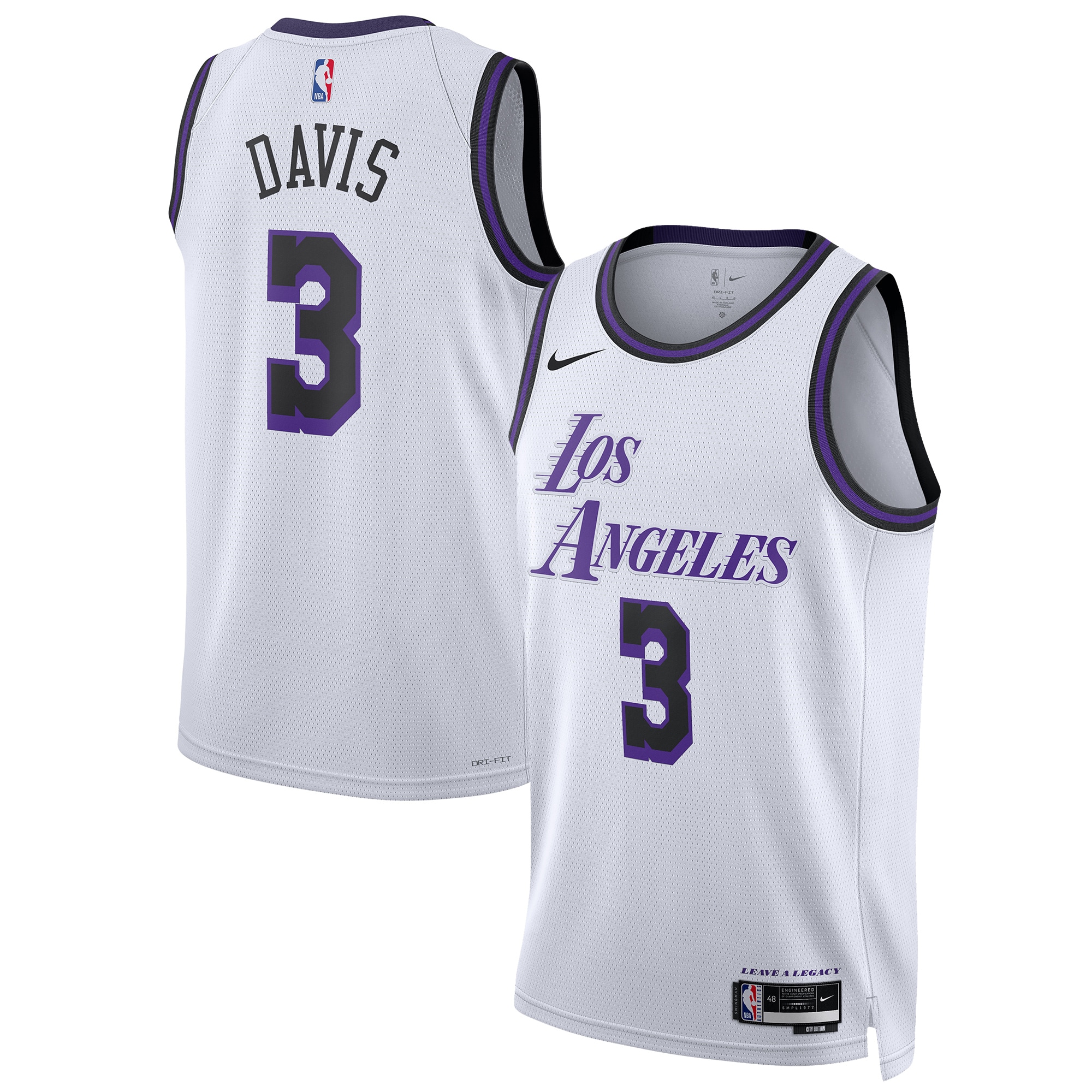 Anthony Davis Los Angeles Lakers Unisex 2022\/23 Swingman Jersey - City Edition - White
