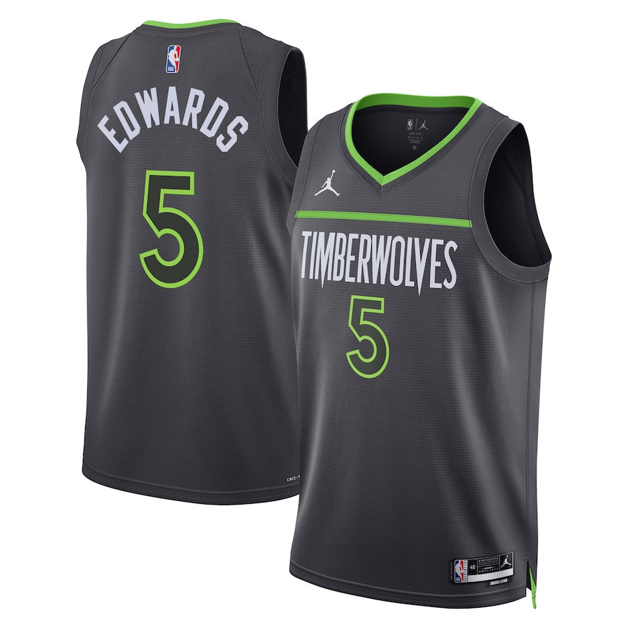 Anthony Edwards 5 Minnesota Timberwolves Unisex Swingman Jersey - Statement Edition - Gray