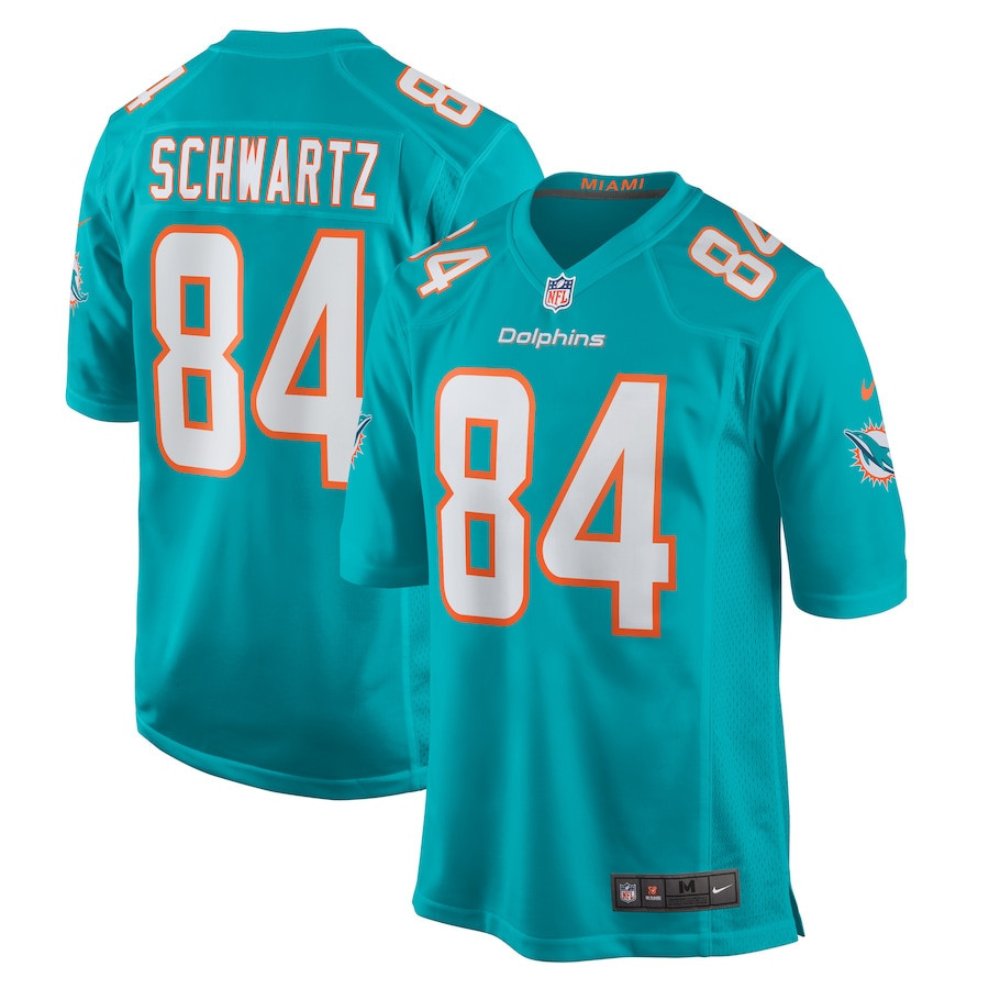 Anthony Schwartz 84 Miami Dolphins Game Men Jersey - Aqua