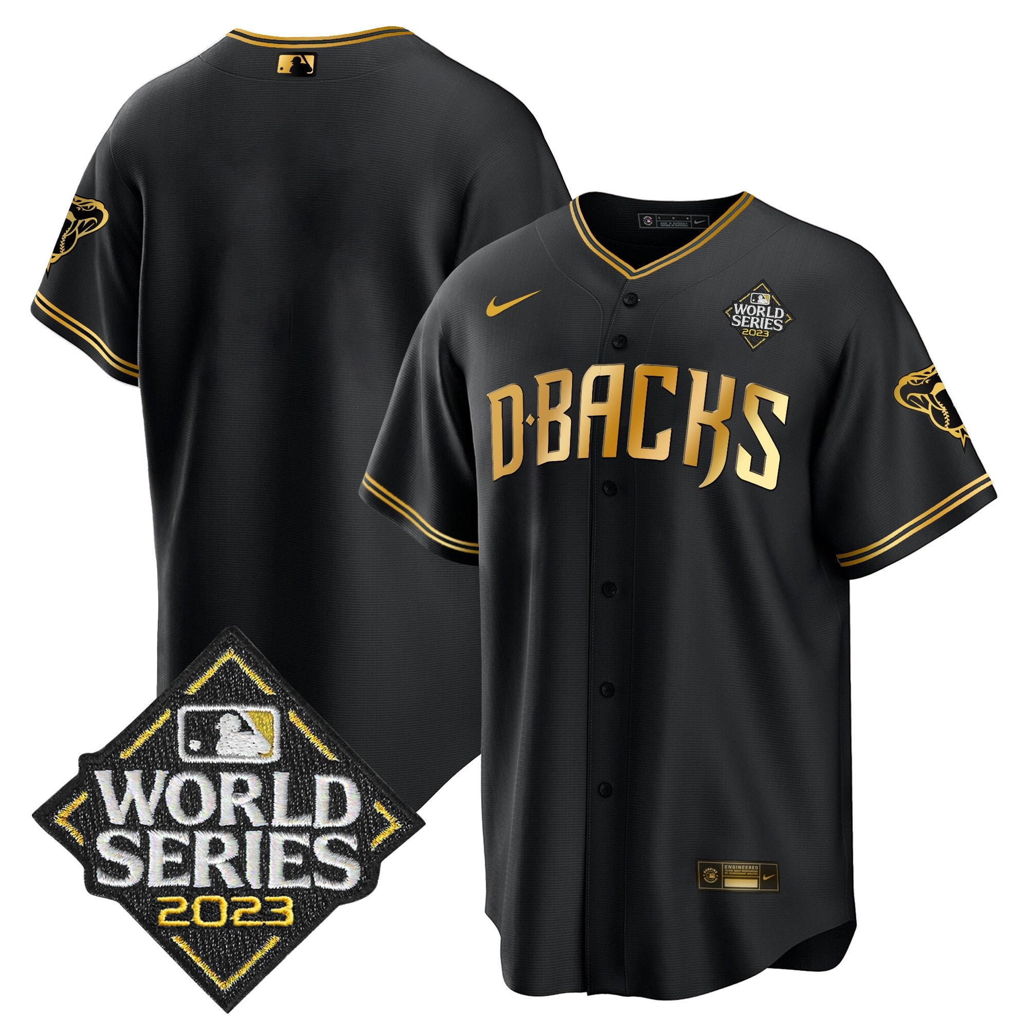Arizona Diamondbacks 2023 World Series Men Jersey - Black Limited