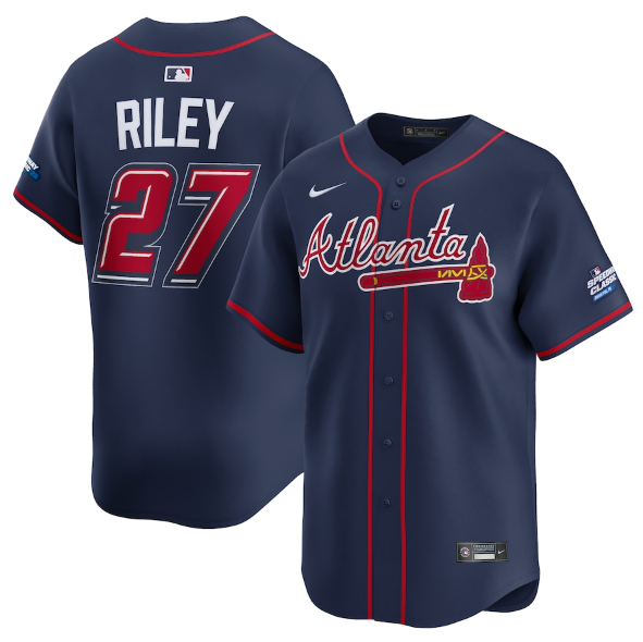 Atlanta Braves Austin Riley Navy 2025 MLB Speedway Classic Alternate Limited Player Jersey