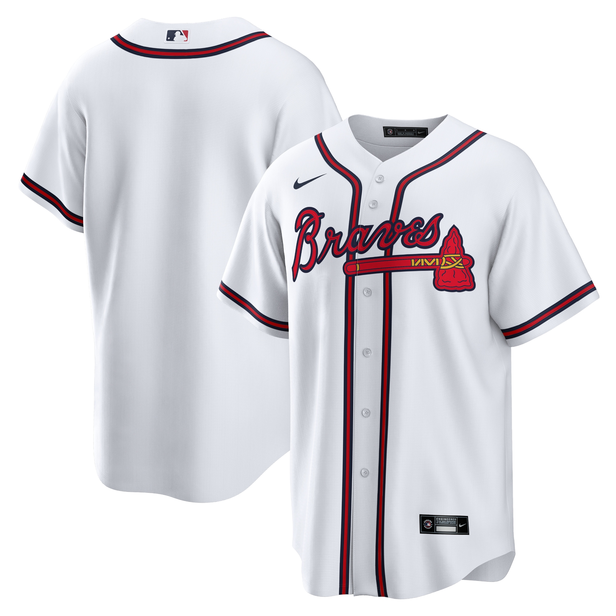 Atlanta Braves Home Replica Team Jersey - White