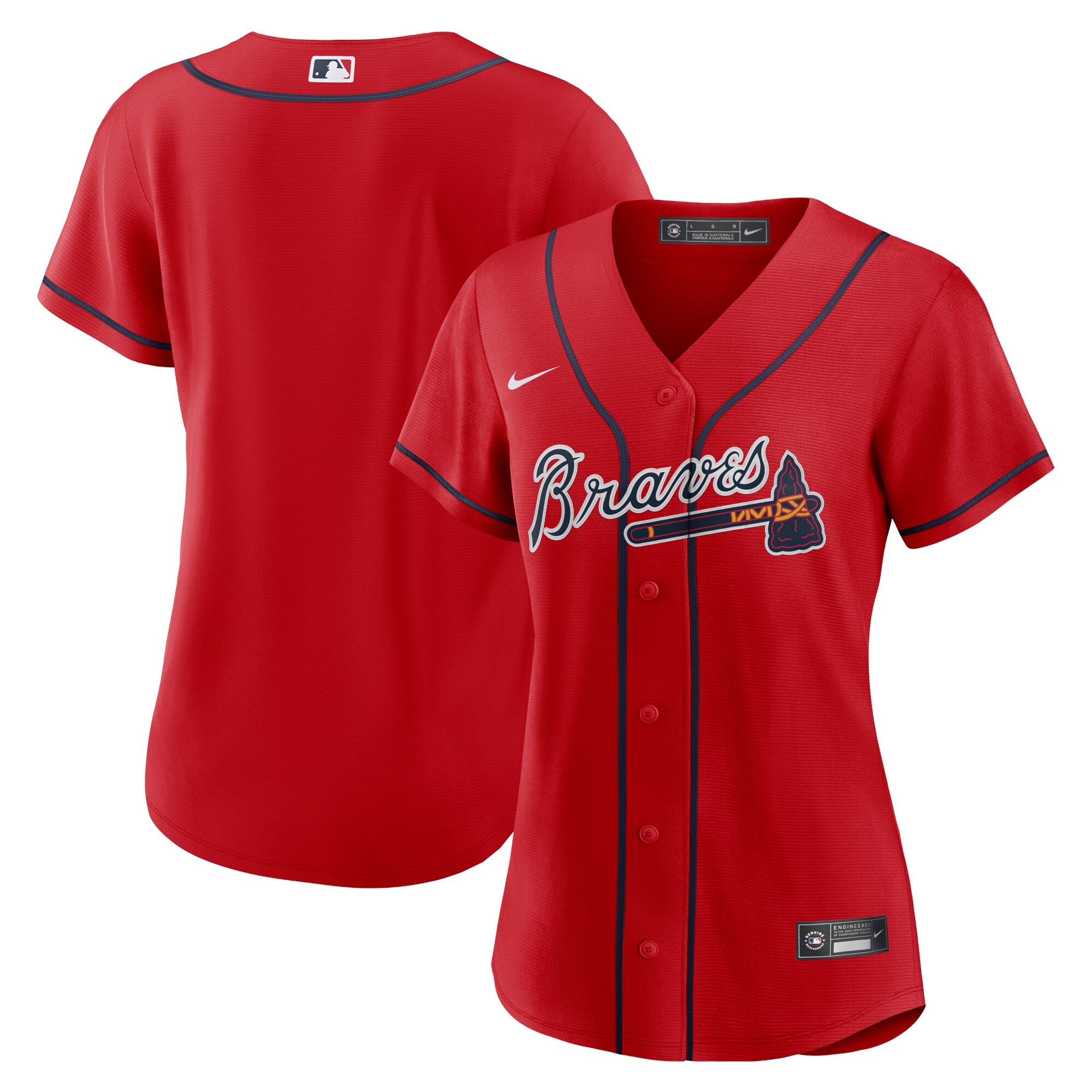 Atlanta Braves Women's Alternate Replica Team Jersey - Red