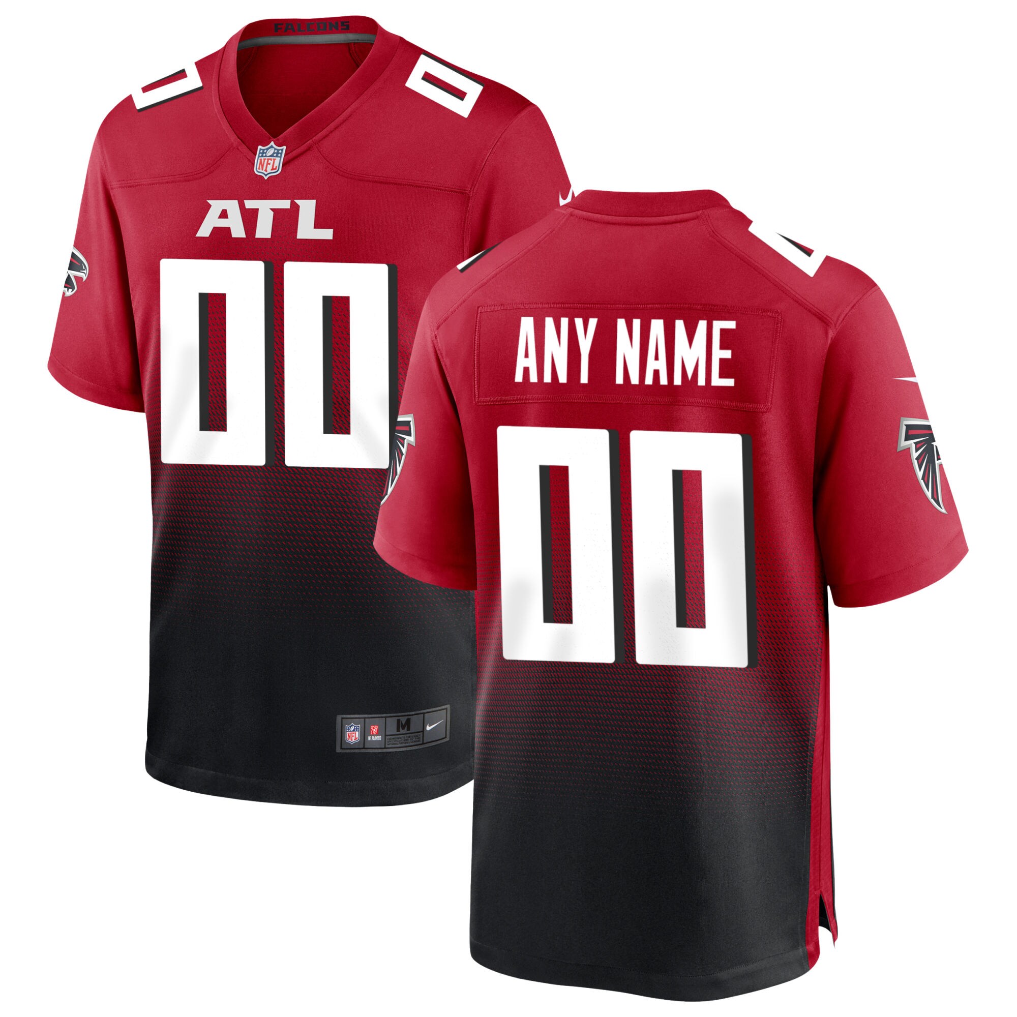 Atlanta Falcons Alternate Custom Game Jersey - Red