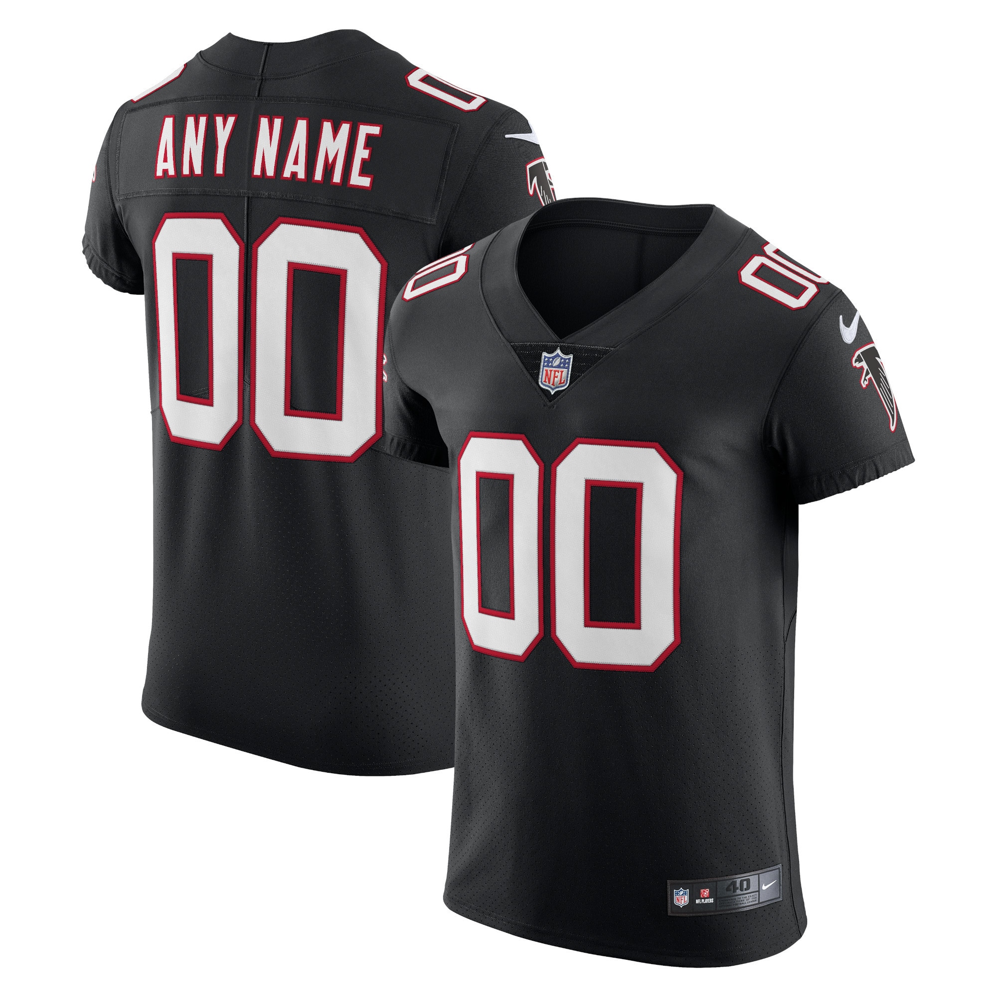 Atlanta Falcons Alternate Vapor Elite Custom Jersey - Black