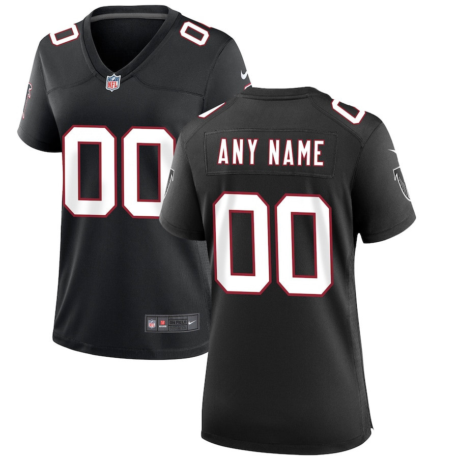 Atlanta Falcons Women's Throwback Custom Game Jersey - Black